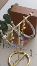 將圖片載入圖庫檢視器 Astro - 18KGP Crystal Beaded Hoop Earrings