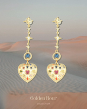 Load image into Gallery viewer, Euphorbia - 18KGP CZ Sparkling Heart Earrings