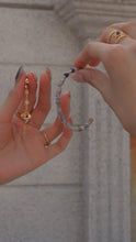 將圖片載入圖庫檢視器 Astro - 18KGP Crystal Beaded Hoop Earrings