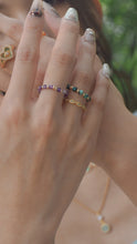 Load image into Gallery viewer, Ashliah - 18KGP Crystal Beaded Rings