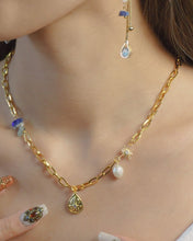 Load image into Gallery viewer, Aura - Gold Titanium Steel Pearl x Crystal Necklace