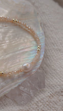 Load image into Gallery viewer, Peachy - 18KGP Pink Quartz Beaded Necklace