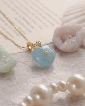 ๅฐๅ็่ผๅ
ฅๅๅบซๆชข่ฆๅจ Marine Mania - Titanium Steel Crystal Aquamarine Necklace *Waterproof