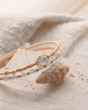 將圖片載入圖庫檢視器 Nova - Labradorite Crystal Titanium Steel Bangle *Waterproof