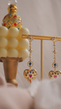 Load image into Gallery viewer, Euphorbia - 18KGP CZ Sparkling Heart Earrings