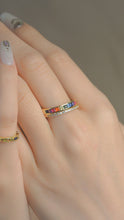 Load image into Gallery viewer, Rhythm - 18KGP Gold Rainbow Ring