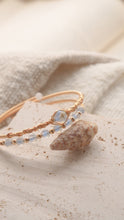 將圖片載入圖庫檢視器 Nova - Labradorite Crystal Titanium Steel Bangle *Waterproof