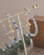 將圖片載入圖庫檢視器 Astro - 18KGP Crystal Beaded Hoop Earrings