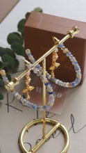 將圖片載入圖庫檢視器 Astro - 18KGP Crystal Beaded Hoop Earrings