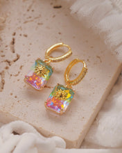 Load image into Gallery viewer, Motley - 18K Rainbow Sun Crystal Baby Hoop