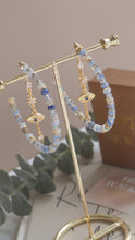 將圖片載入圖庫檢視器 Astro - 18KGP Crystal Beaded Hoop Earrings