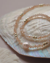Load image into Gallery viewer, Peachy - 18KGP Pink Quartz Beaded Necklace
