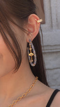 將圖片載入圖庫檢視器 Astro - 18KGP Crystal Beaded Hoop Earrings