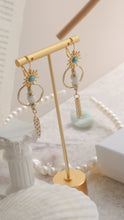 將圖片載入圖庫檢視器 Palmyra - Titanium Steel Boho Turquoise Earrings *Waterproof
