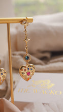 Load image into Gallery viewer, Euphorbia - 18KGP CZ Sparkling Heart Earrings