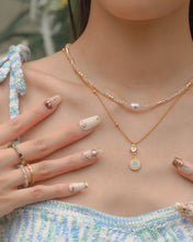 Load image into Gallery viewer, Peachy - 18KGP Pink Quartz Beaded Necklace