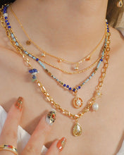 Load image into Gallery viewer, Aura - Gold Titanium Steel Pearl x Crystal Necklace