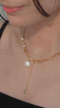 ๅฐๅ็่ผๅ
ฅๅๅบซๆชข่ฆๅจ Aqua Shell - Pearl x CZ Titanium Steel Toggle Necklace *Waterproof