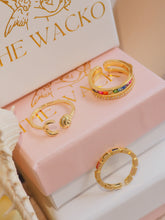 Load image into Gallery viewer, Rhythm - 18KGP Gold Rainbow Ring
