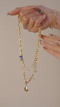 Load image into Gallery viewer, Aura - Gold Titanium Steel Pearl x Crystal Necklace