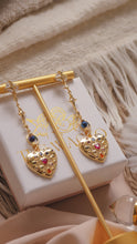 Load image into Gallery viewer, Euphorbia - 18KGP CZ Sparkling Heart Earrings