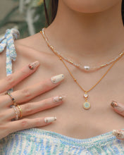 Load image into Gallery viewer, Peachy - 18KGP Pink Quartz Beaded Necklace