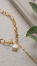 ๅฐๅ็่ผๅ
ฅๅๅบซๆชข่ฆๅจ Aqua Shell - Pearl x CZ Titanium Steel Toggle Necklace *Waterproof