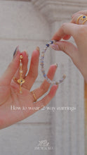 將影片載入圖庫檢視器並播放,Astro - 18KGP Crystal Beaded Hoop Earrings
