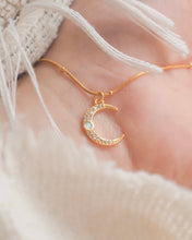 Load image into Gallery viewer, Dreamy Rise - Gold Titanium Steel Opal Necklace