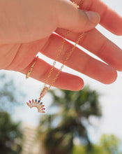 Load image into Gallery viewer, Arch - TITANIUM STEEL RAINBOW CZ NECKLACE (waterproof)