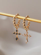 ๅฐๅ็่ผๅ
ฅๅๅบซๆชข่ฆๅจ Faithful โข 14KGP Mini Cross Hoop Earrings