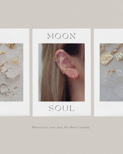 Load image into Gallery viewer, Moon Soul - 14KGP / 925 Silver Mini Huggies Hoop