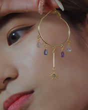 將圖片載入圖庫檢視器 【THREADS 限時推廣8折】 Rainy Dayz - 18KGP Solar & Luna Hoop Earrings