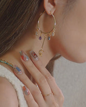 將圖片載入圖庫檢視器 【Threads限時推廣8折】 人氣設計Rainy Dayz - 18KGP Solar & Luna Hoop Earrings