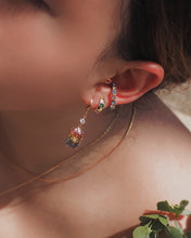 Load image into Gallery viewer, Rainbow Crystal Baby Hoop Earrings