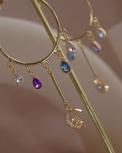將圖片載入圖庫檢視器 【Threads限時推廣8折】 人氣設計Rainy Dayz - 18KGP Solar & Luna Hoop Earrings