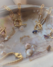 將圖片載入圖庫檢視器 Crystal & Stone - Gold Vermeil Toggle Bracelets (waterproof)防水物料