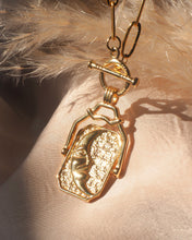 Load image into Gallery viewer, Celestial Flow - Gold Titanium Steel Moon & Sun Toggle Necklcae