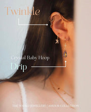 Load image into Gallery viewer, Drip - Crystal Baby Hoop Earrings