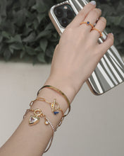 將圖片載入圖庫檢視器 Crystal & Stone - Gold Vermeil Toggle Bracelets (waterproof)防水物料