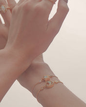 Load image into Gallery viewer, Luna Glow - Gold Vermeil Opal Moon Bracelet