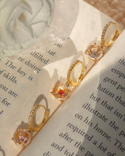 Load image into Gallery viewer, LAรS - 14KGP Crystal Baby Hoops