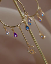 將圖片載入圖庫檢視器 【THREADS 限時推廣8折】 Rainy Dayz - 18KGP Solar & Luna Hoop Earrings