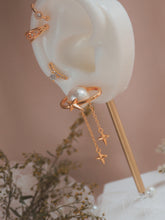 Load image into Gallery viewer, Serenity Pearl Star Drop Earrings