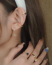 Load image into Gallery viewer, LAÏS - 14KGP Crystal Baby Hoops