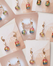 Load image into Gallery viewer, Rainbow Crystal Baby Hoop Earrings