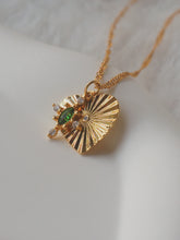 Load image into Gallery viewer, Retro Love โข Gold Titanium Steel CZ Necklace (waterproof) *Waterproof material