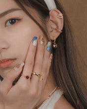 Load image into Gallery viewer, LAÏS - 14KGP Crystal Baby Hoops