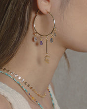將圖片載入圖庫檢視器 【Threads限時推廣8折】 人氣設計Rainy Dayz - 18KGP Solar & Luna Hoop Earrings