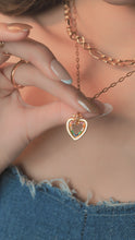 將圖片載入圖庫檢視器 Fallen Angel • Gold Titanium Steel Rainbow Cupid Necklace (waterproof) *防水物料